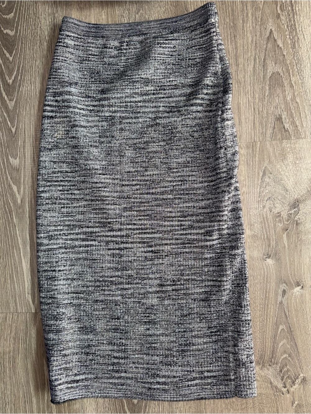 Free People Black & Gray Marled Knit Midi Skirt and top - Picture 2 of 4